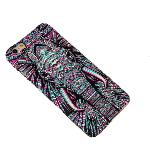 Psychedelic Luminous Embossed Feel Aztec Animal case IPhone 7, 7Plus, 6, 6s, 6plus, 5, 5s