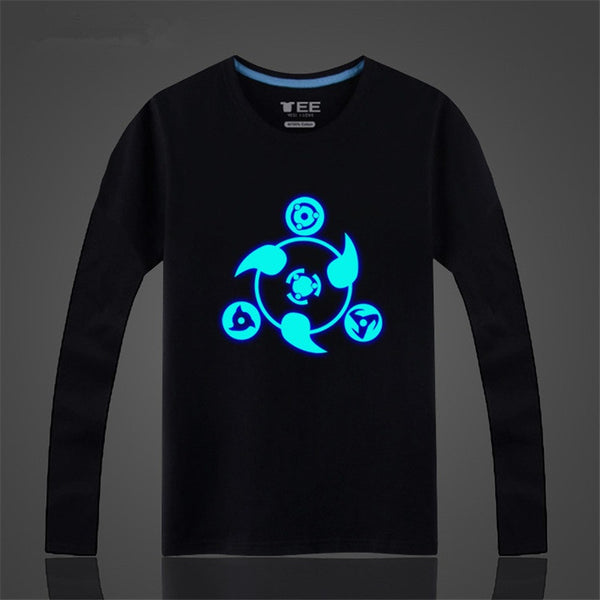 Long Sleeve Quality Glow T Shirt Men Naruto