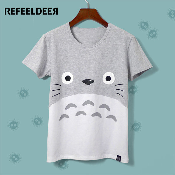 Harajuku Kawaii Cat Totoro Short Sleeve Cotton T shirt