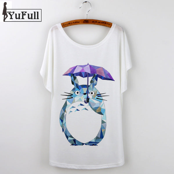 Totoro Print Harajuku 2017 Fashion Short Sleeve T-shirt