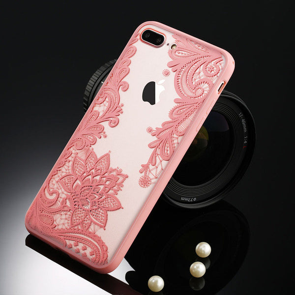 Sultry Detailed Lace Phone Case For Apple iPhone 7 6 6s 5 5s SE Plus iPhone7Plus