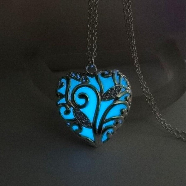 Turquoise Glow Heart Necklace/ Pendant