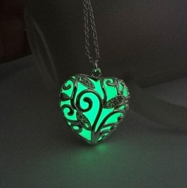 Turquoise Glow Heart Necklace/ Pendant