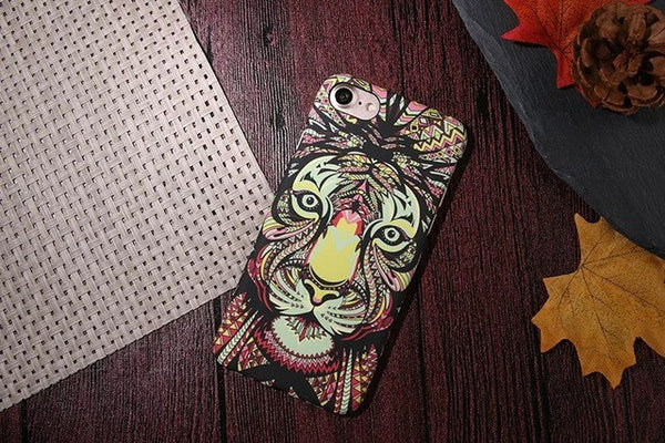 Psychedelic Luminous Embossed Feel Aztec Animal case IPhone 7, 7Plus, 6, 6s, 6plus, 5, 5s