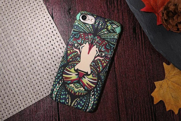 Psychedelic Luminous Embossed Feel Aztec Animal case IPhone 7, 7Plus, 6, 6s, 6plus, 5, 5s