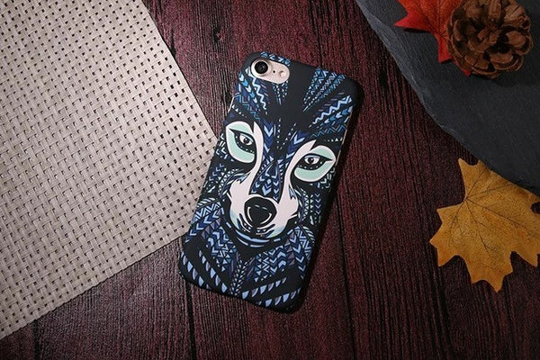 Psychedelic Luminous Embossed Feel Aztec Animal case IPhone 7, 7Plus, 6, 6s, 6plus, 5, 5s