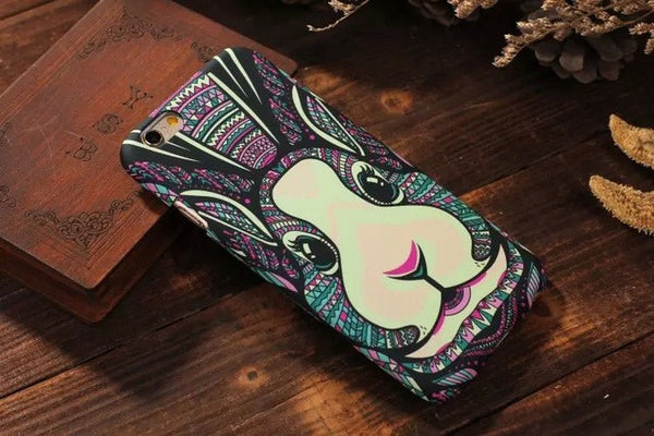 Psychedelic Luminous Embossed Feel Aztec Animal case IPhone 7, 7Plus, 6, 6s, 6plus, 5, 5s