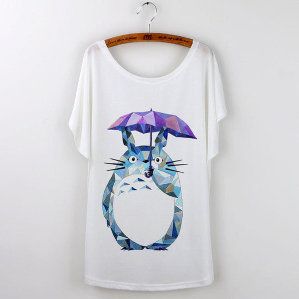 Totoro Print Harajuku 2017 Fashion Short Sleeve T-shirt