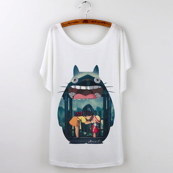 Totoro Print Harajuku 2017 Fashion Short Sleeve T-shirt