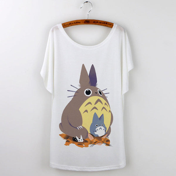 Totoro Print Harajuku 2017 Fashion Short Sleeve T-shirt