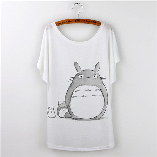 Totoro Print Harajuku 2017 Fashion Short Sleeve T-shirt