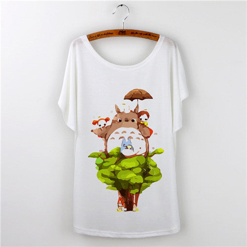 Totoro Print Harajuku 2017 Fashion Short Sleeve T-shirt