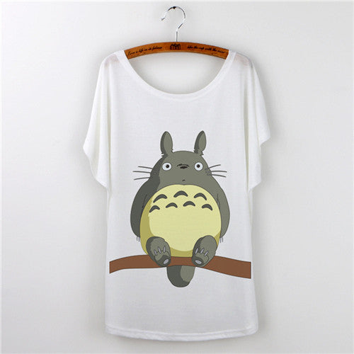 Totoro Print Harajuku 2017 Fashion Short Sleeve T-shirt