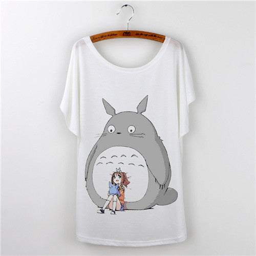 Totoro Print Harajuku 2017 Fashion Short Sleeve T-shirt