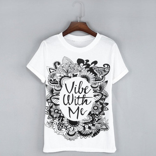 Summer Women White T shirt  Tops