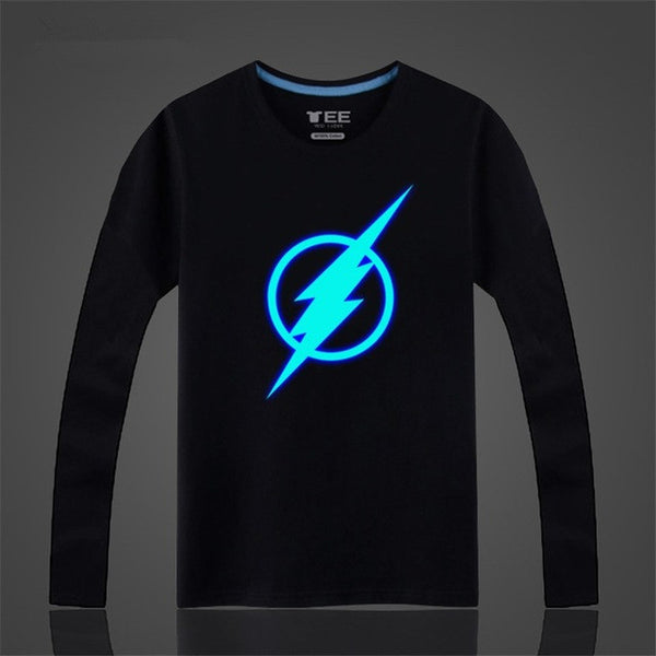 Long Sleeve Quality Glow T Shirt Men Naruto