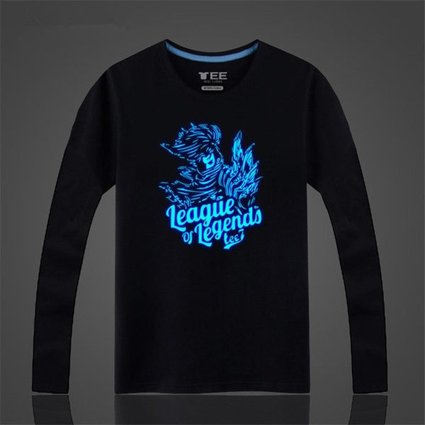 Long Sleeve Quality Glow T Shirt Men Naruto