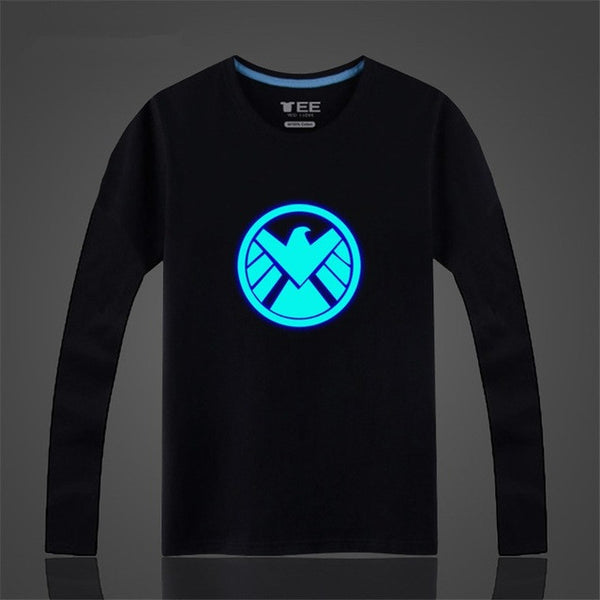 Long Sleeve Quality Glow T Shirt Men Naruto