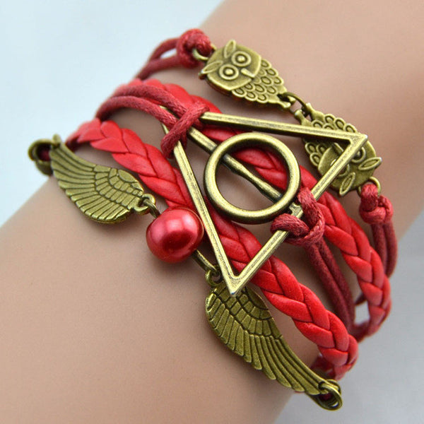 Harry Potter Deathly Hallows and Golden Snitch Bracelet