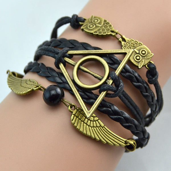 Harry Potter Deathly Hallows and Golden Snitch Bracelet