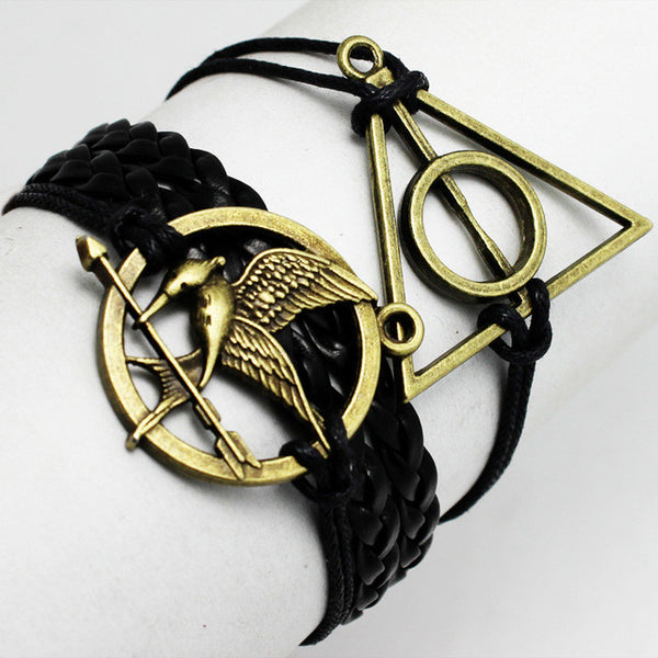 Harry Potter Deathly Hallows and Golden Snitch Bracelet