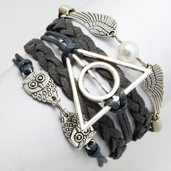 Harry Potter Deathly Hallows and Golden Snitch Bracelet