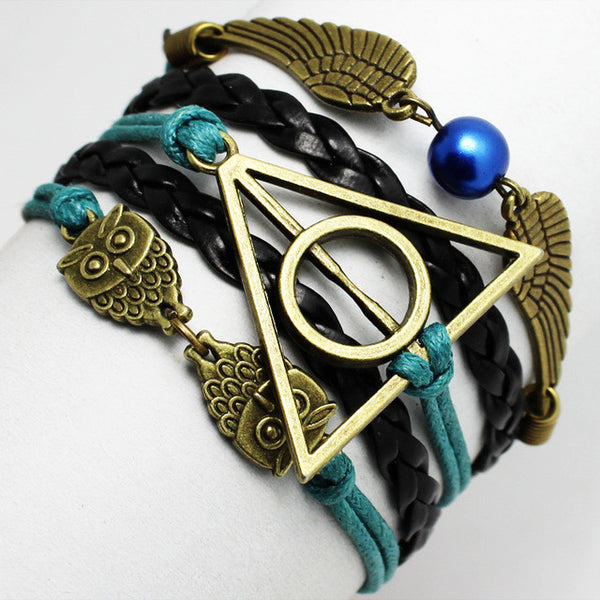 Harry Potter Deathly Hallows and Golden Snitch Bracelet