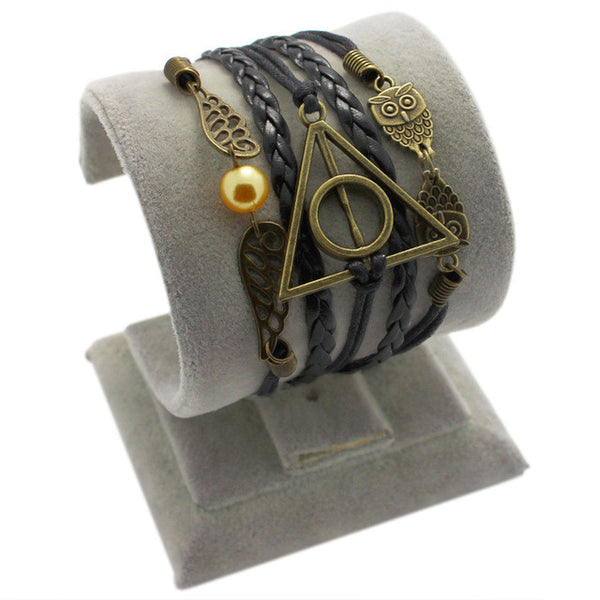 Harry Potter Deathly Hallows and Golden Snitch Bracelet