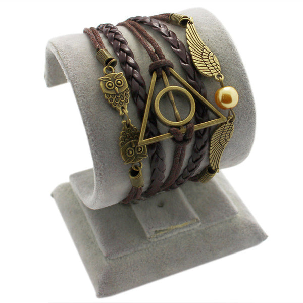 Harry Potter Deathly Hallows and Golden Snitch Bracelet