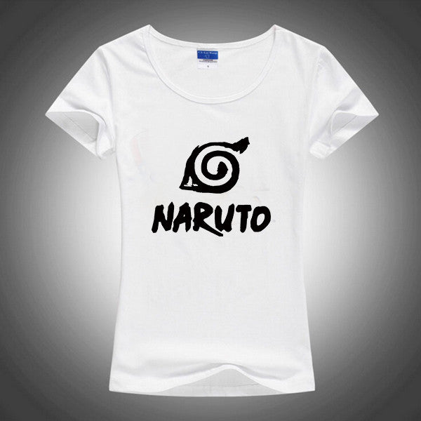 Summer Slim Style Naruto Logo Letter 2017 Women Sublimation Ink Print T-shirt