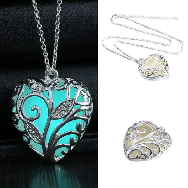 Turquoise Glow Heart Necklace/ Pendant